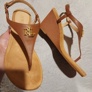 Lauren Ralph Lauren Jeannie Thong Wedge Sandal
